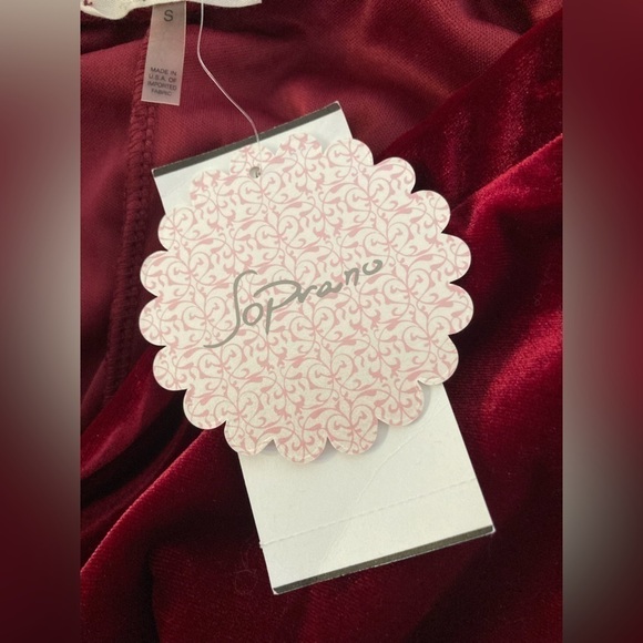 NWT Soprano small wine red velvet skirt - Picture 4 of 8